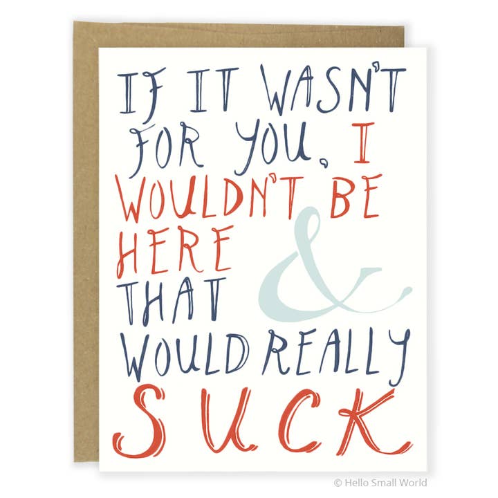 Suck Card for wholesale by Hello Small World