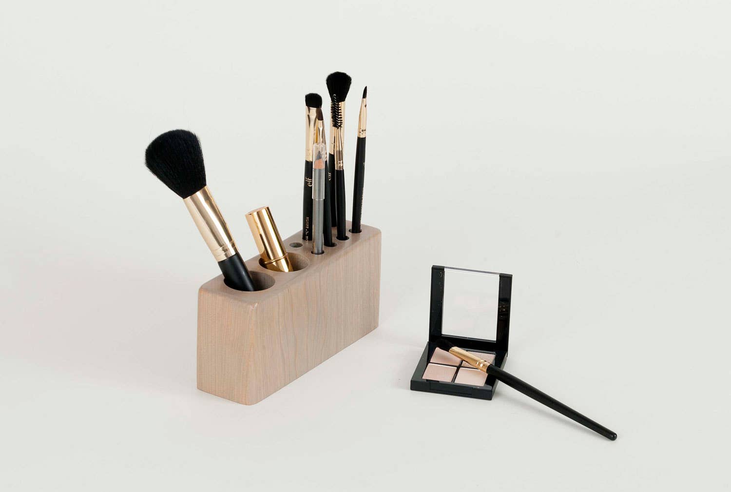 Blue Valley Woodworks - Wholesale Makeup Brush Set - Make Up Brush Holder - Dual Size3