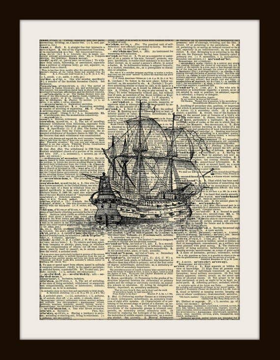 Unique Art Pendants - Wholesale Art Print - Galleon Ship Art Print0