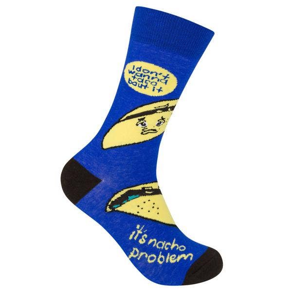 I Don’T Wanna Taco ‘Bout It Socks - Closeout | Funatic for wholesale by Funatic - About Face Designs - Nice Enough Merch Co