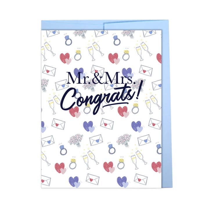 Cartão de parabéns do Sr. e da Sra. por atacado de New Moon Paper Goods