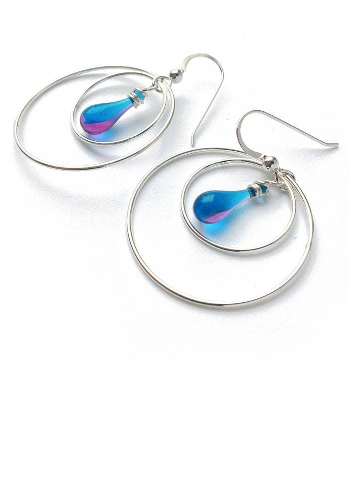 Sundrop Jewelry - Wholesale Dangle Earrings - Eclipse Glass and Silver Earrings - Small7