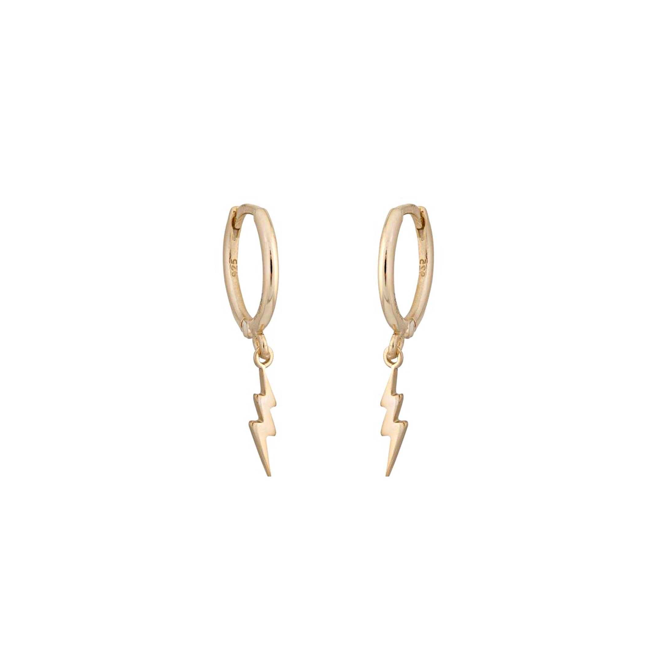 KIKICHIC - Wholesale Huggie Earrings - Lightning Bolt Mini Huggies0