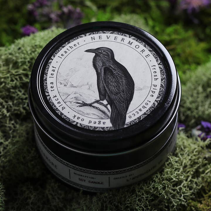 NOIR | Nevermore | 8oz Travel Candle for wholesale by L'apothicaire Co.