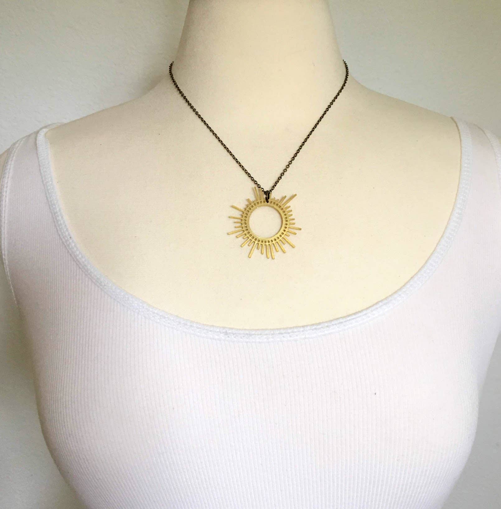 Red Truck Designs - Wholesale Pendant/Charm Necklace - Starburst Sun Necklace Starburst Boho Necklace 18 inches3