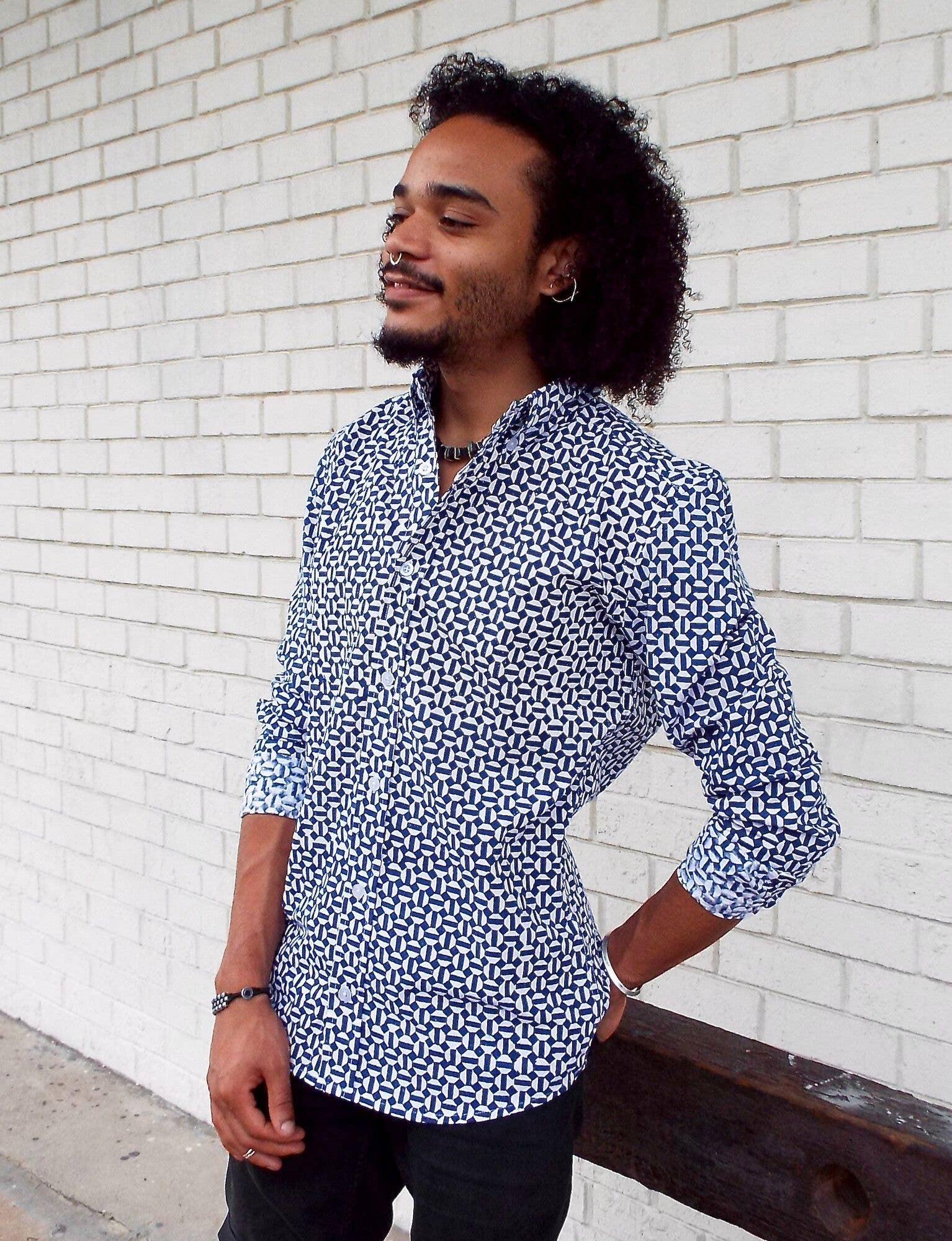 Passion Lilie - Wholesale Button Down Shirt - Men's - Hex Flex Men's Button Down Shirt Organic Cotton1