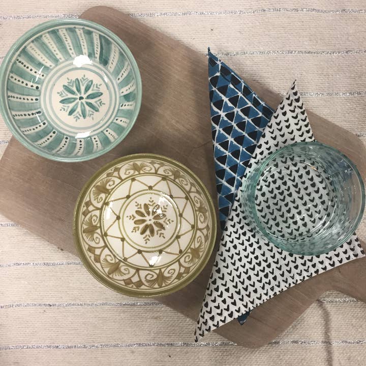 atelierBOEMIA - Wholesale Decorative Plate/Dish/Bowl - Safi Ceramic Tapas Bowls - Set of 4 Patterns15