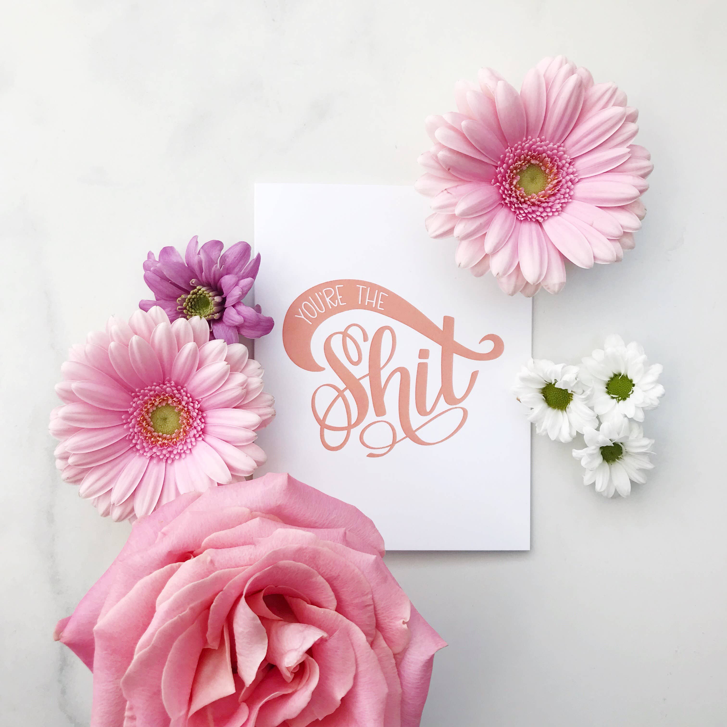 Stevie + Bean Paperie - Venta al por mayor Tarjetas de cumpleaños - Tú eres la Mierda/Card2