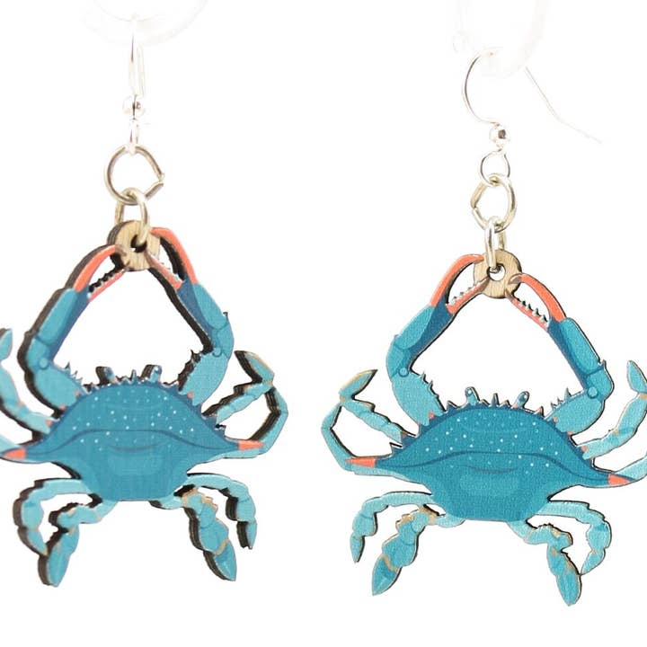 Blauwe krab oorbellen voor wholesale door Green Tree Jewelry