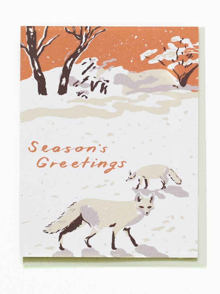 Lot de 8 salutations de la saison des renards pour la vente par Small Adventure