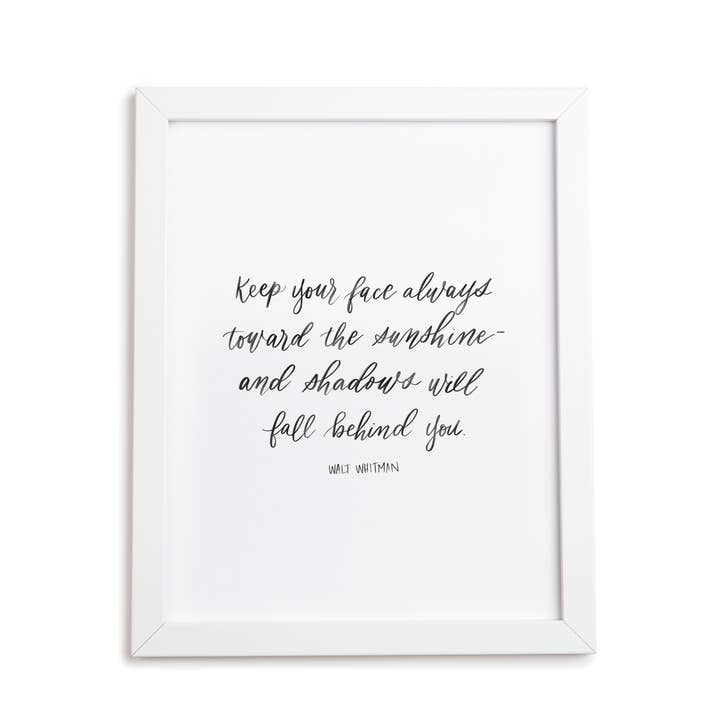 Ansikte mot solsken bokstäver konsttryck för wholesale av Good Sheila