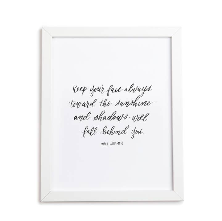 Face Toward Sunshine Lettered Art Print for wholesale by Good Sheila