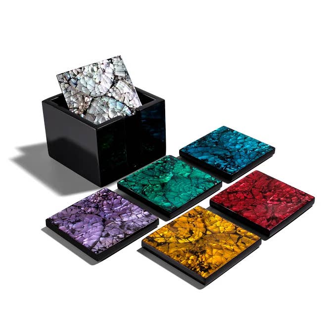 Mother of Pearl -Colors Coaster Set for wholesale by LADORADA