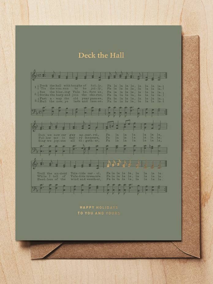 Deck the Hall (Biglietto di Natale) per la vendita all'ingrosso da parte di Woodsy Foxman