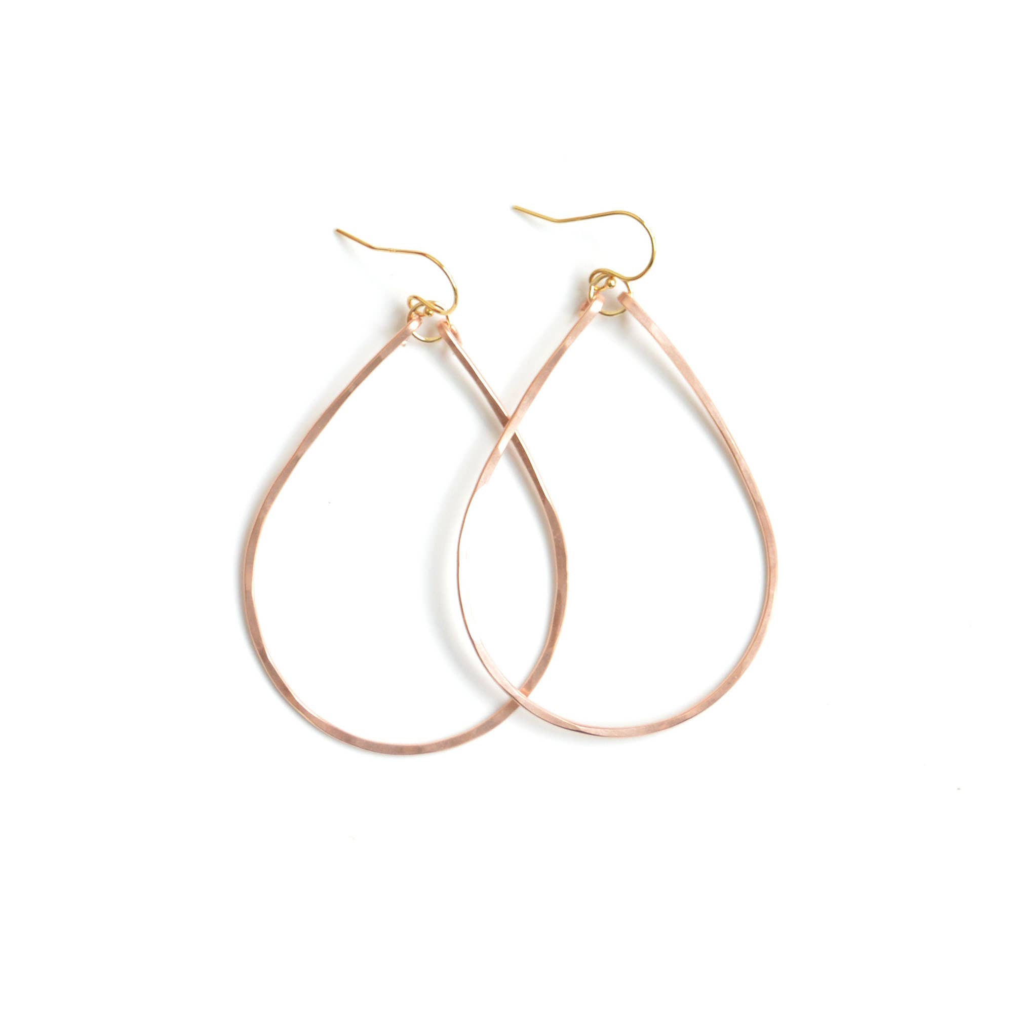 Bent by Courtney - Wholesale Dangle Earrings - Hammered Teardrops1