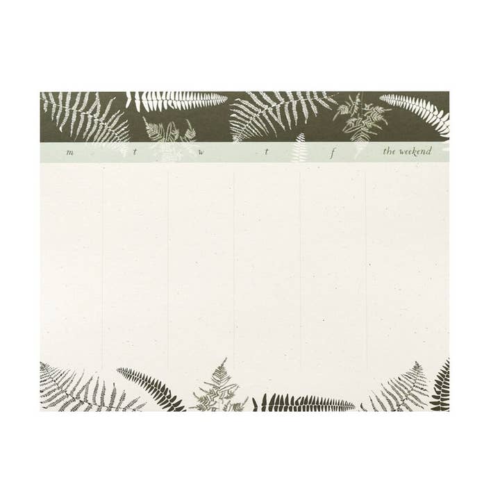 Fronds Desk Pad, Settimana da Fare / Blocco Note Riciclato per la vendita all'ingrosso da parte di June & December