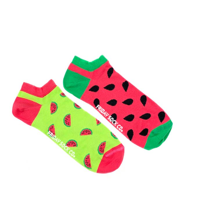 Men’s Inside Out Watermelon Ankle Socks for wholesale by Friday Sock Co.
