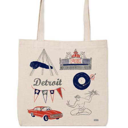 Saco de Compras Reutilizável Detroit Everyday por atacado de Claudia Pearson