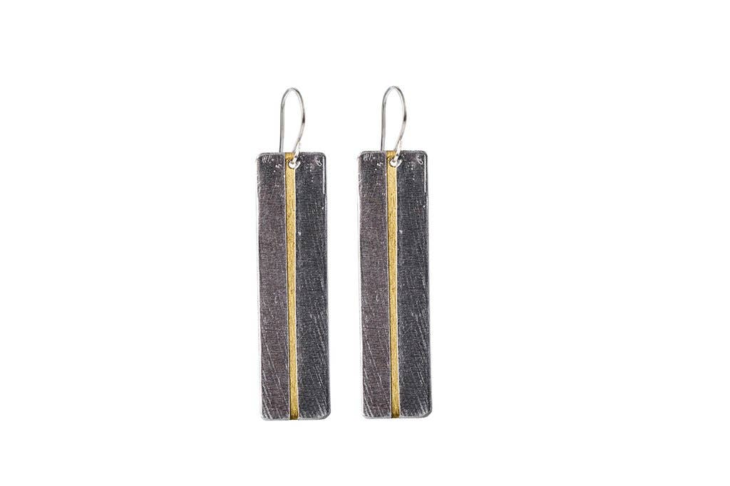 REMOVED BRAND - Wholesale Dangle Earrings - Long Mixed Metal Wrapped Earrings1