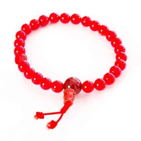 Red Mountain Coral Bracelet Hand Mala for wholesale by Kathmandu yogi