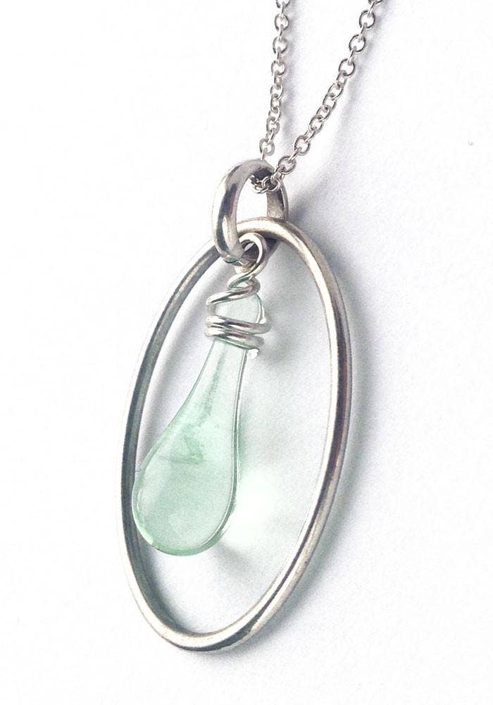 Sundrop Jewelry - Wholesale Pendant/Charm Necklace - Cameo Glass and Silver Necklace7
