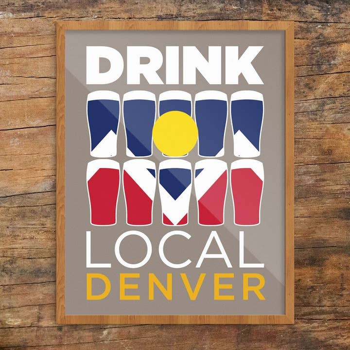 Calamita Denver per bevande locali, 6,3 x 8,9 cm per la vendita all'ingrosso da parte di Fridgedoor