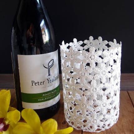 Lace Basket Cylinder Holder Floral for wholesale by Packaging Decor