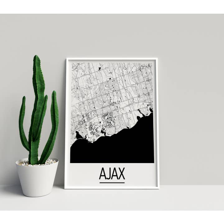 8 ”x 10 ”Ajax karttryck - art déco-stil för wholesale av ILIKEMAPS
