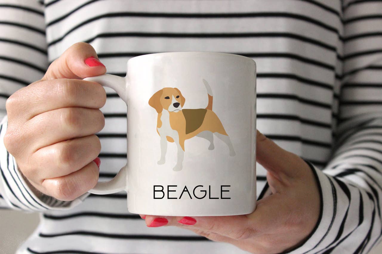 Sophisticated Pup - Wholesale Coffee Mug - Beagle Ceramic Mug 15 oz0