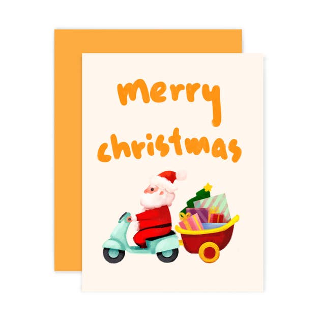 Santa Gifts Urban Sleigh Card for wholesale by The Little Red House