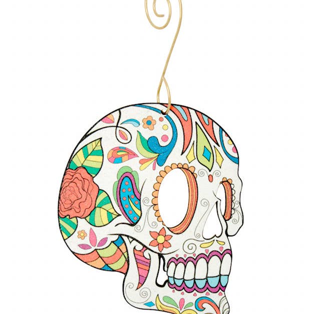 Sugar Skull Ornament for wholesale by Green Tree Jewelry