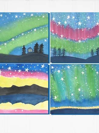 Northern Lights Notecard Set for wholesale by The Lavender Whim