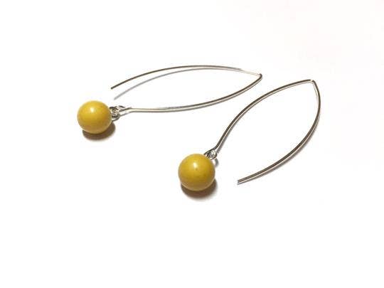Leetie Lovendale - Wholesale Dangle Earrings - Chartreuse RainDrop Earrings0