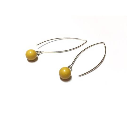 Leetie Lovendale - Wholesale Dangle Earrings - Chartreuse RainDrop Earrings