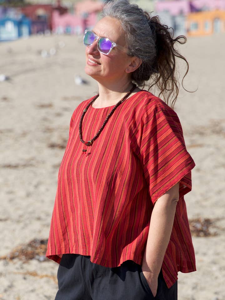 Randig låda topp för wholesale av Zig Zag Asian Collection