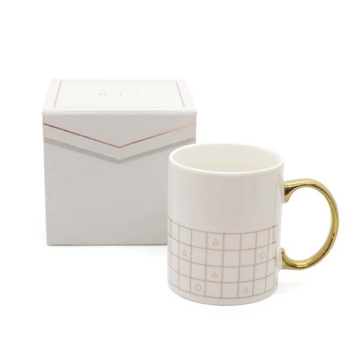 SMTWTFS Grid Mug w/ Packaging for wholesale by Hadron Epoch Design Studio