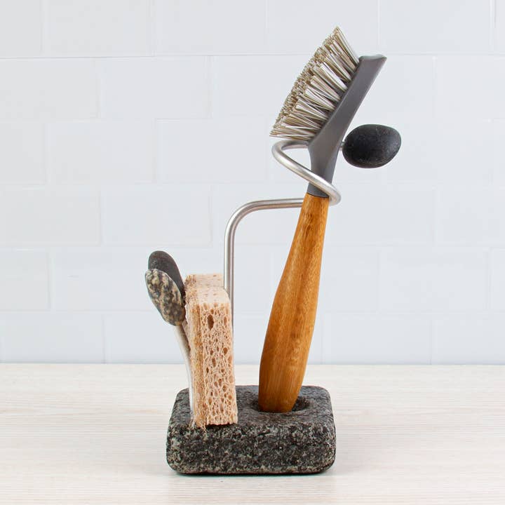 Sea Stones - Wholesale Sponge Holder - Embrace Dish Brush and Sponge Holder Combo