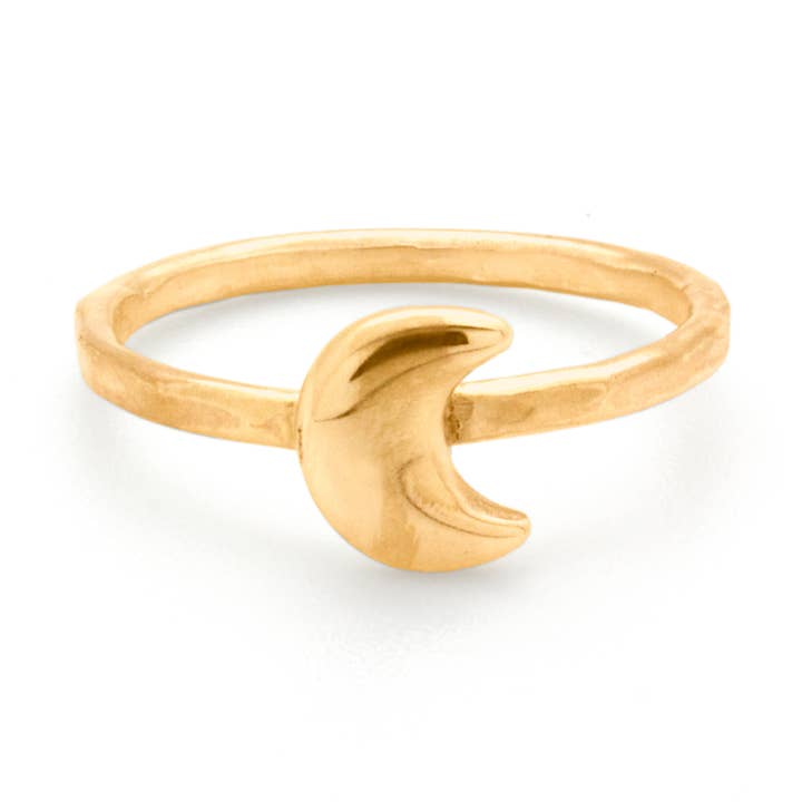 Anillo de apilamiento Luna | Dorado para venta al por mayor de Hiouchi Jewels | Rose & Bolt Grateful Dead Jewelry