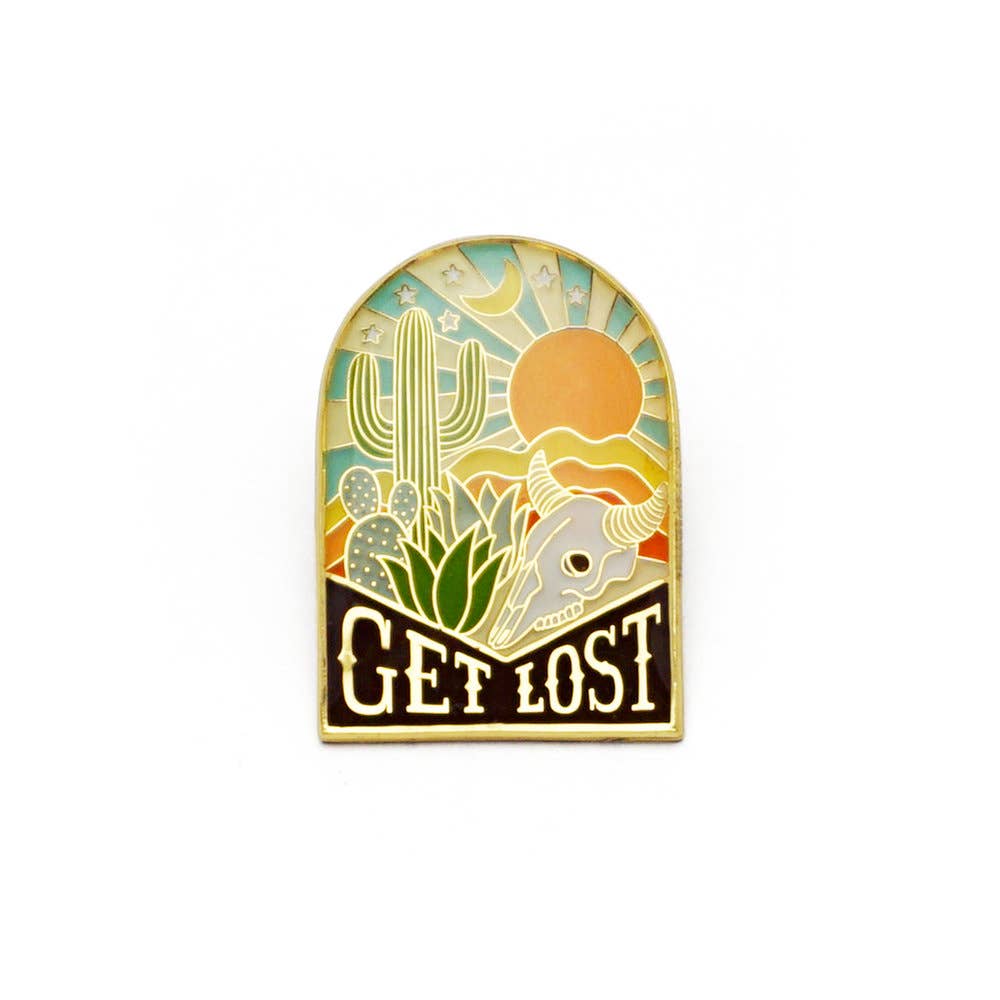 Lucky Horse Press - Wholesale Lapel Pin/Button - Get Lost Enamel Pin