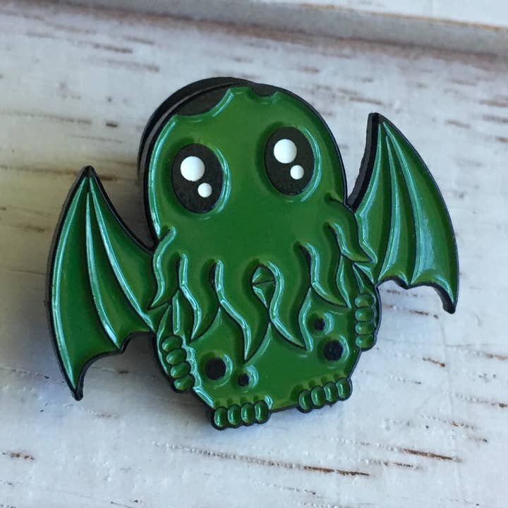 Cute Cthulhu Soft Enamel Pin 1" for wholesale by Spot Colors