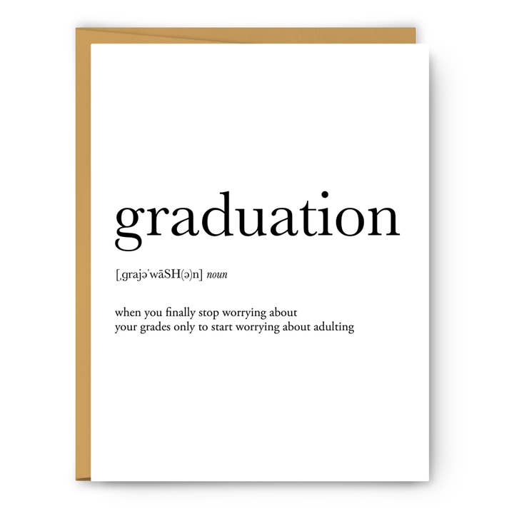 Footnotes - Wholesale Graduation Card - Graduation Definition - Graduation Card