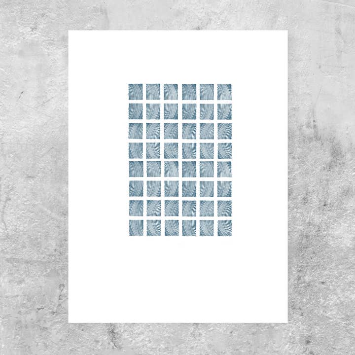 Heart Pine 'Making Waves', Pantone 2166, 18 “x24" sem moldura por atacado de Timber Wood Prints