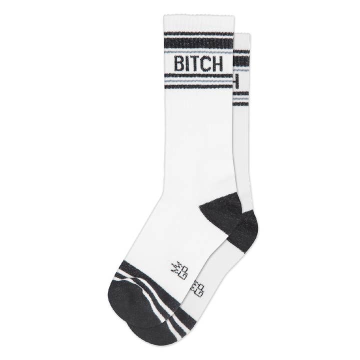 Bitch Gym Crew Socks for wholesale by Gumball Poodle