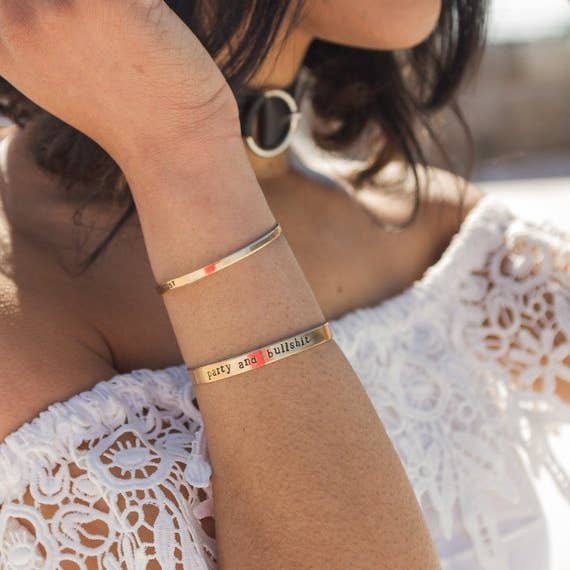 Salt and Sparkle - Wholesale Cuff Bracelet - NO SCRUBS Skinny Adjustable Cuff Bracelet