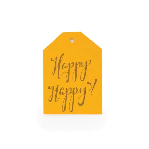 Happy Happy Tags | Set of 6 for wholesale by Wild Ink Press