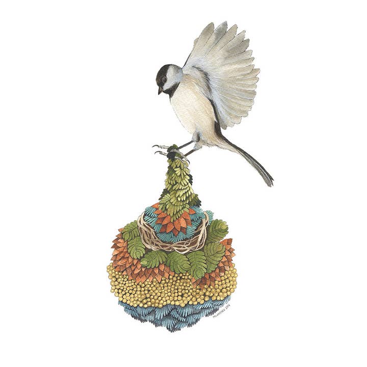 5"x 7" Quilted Bundles Bird I Print for wholesale by Polanshek of the Hills