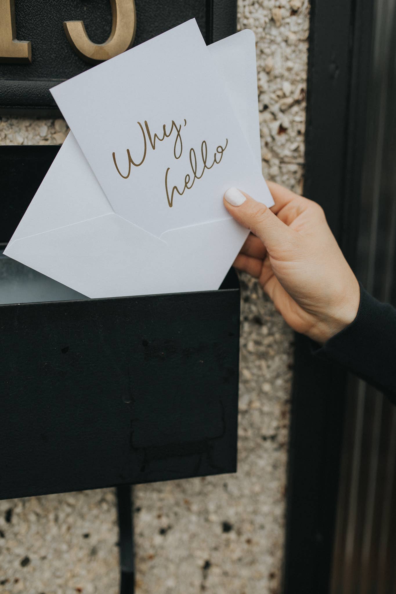 Wrinkle & Crease Paper Products - Wholesale Everyday Greeting Card - Why Hello - Greeting Card1