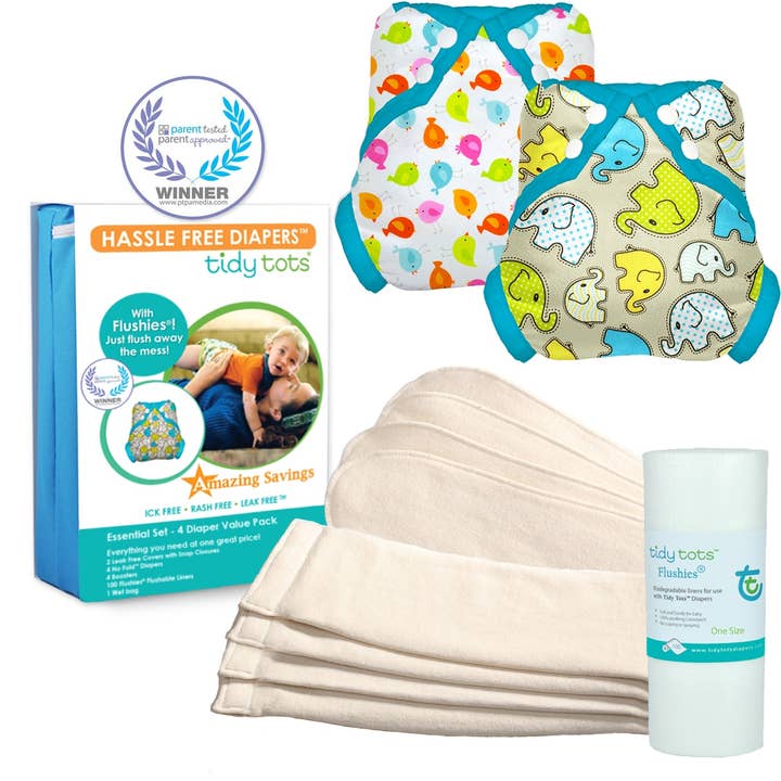 Set esencial - Elefantes & TweetheArt para venta al por mayor de Tidy Tots Diapers