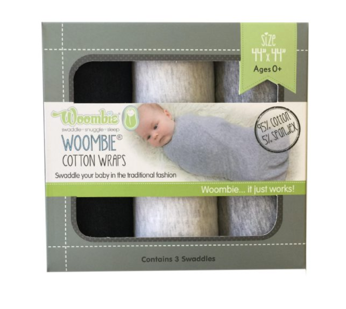 Woombie - Wholesale Inbakerdoek - Baby - Katoenen babypakkingen, verpakking van 34