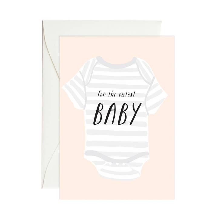 Paula & Waffle - Wholesale Baby Card - Baby Onesie Mini Enclosure Card0